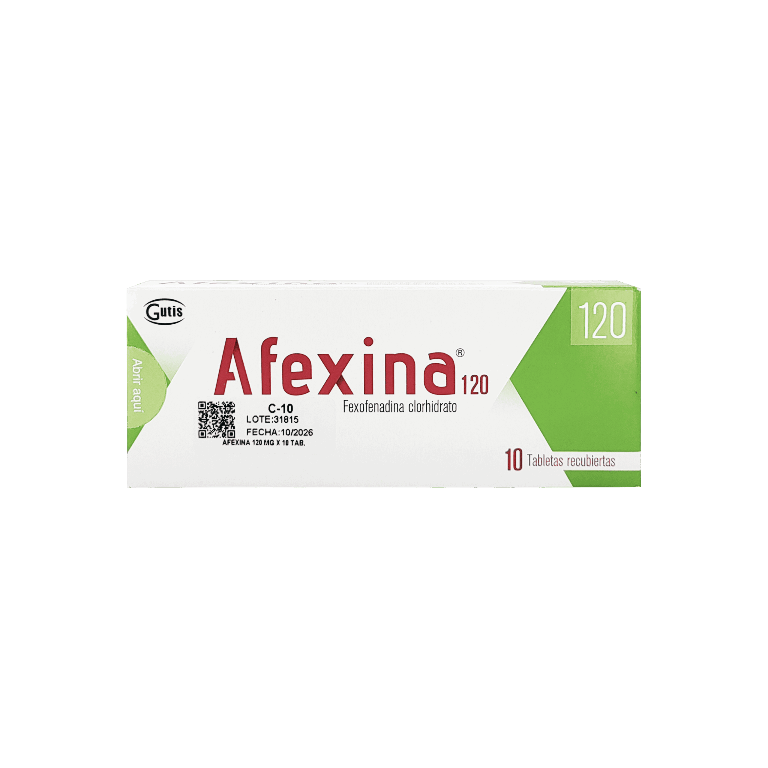 1444_Afexina 120mg, 10 tabletas
