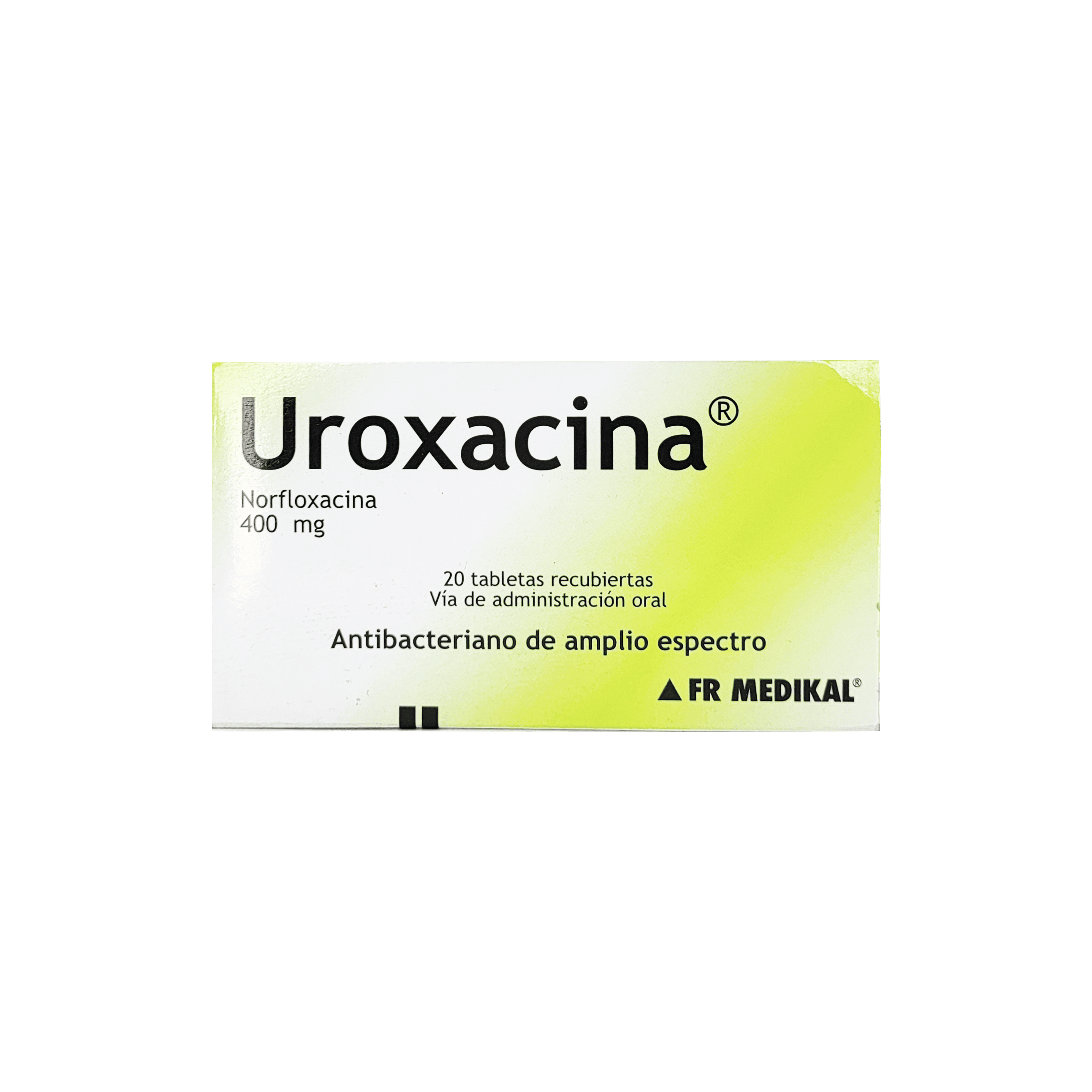 1551_Uroxacina 400mg, 1 de 20 tabletas
