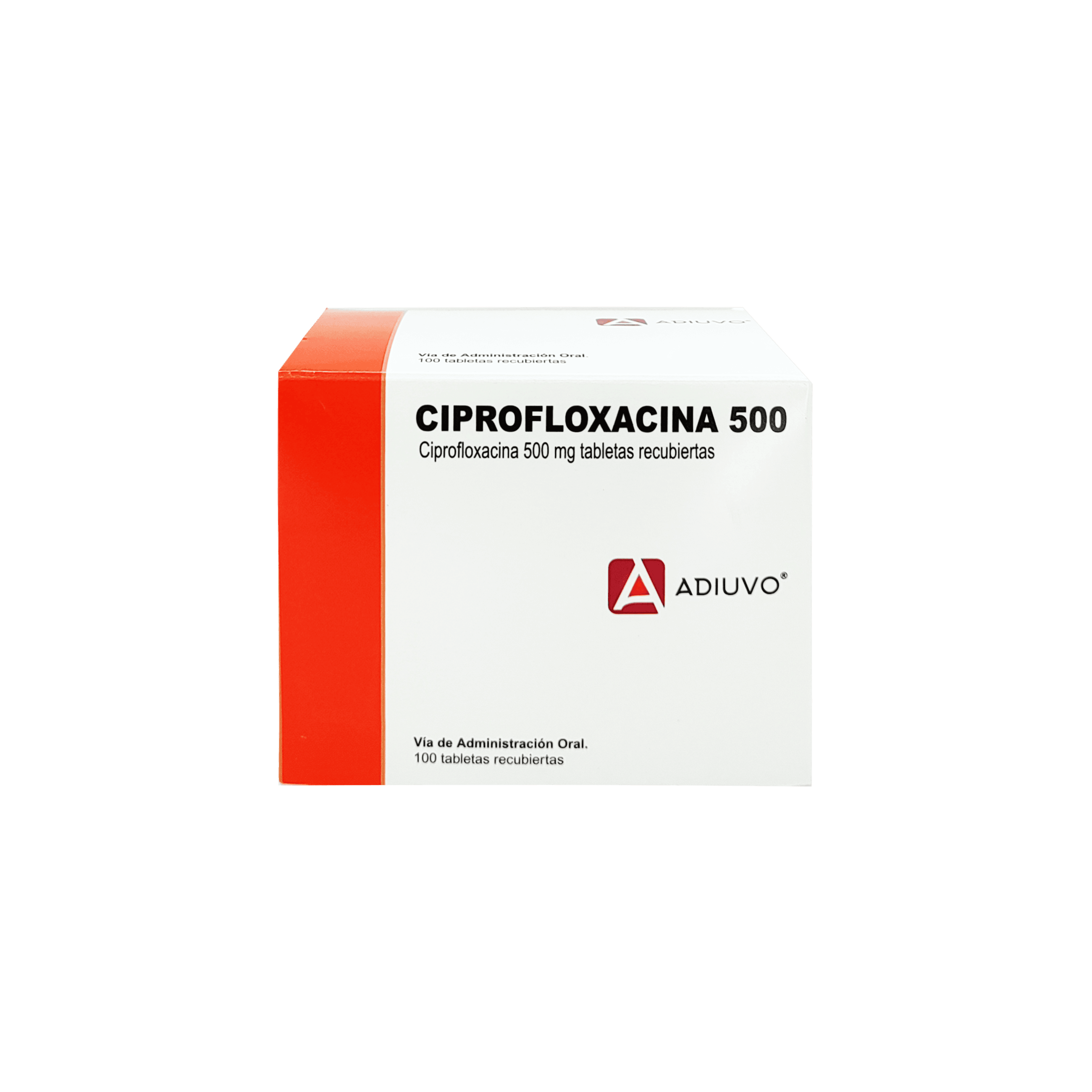 1637_Ciprofloxacina Adiuvo 500mg , 1 de 100 Tabletas Recubiertas