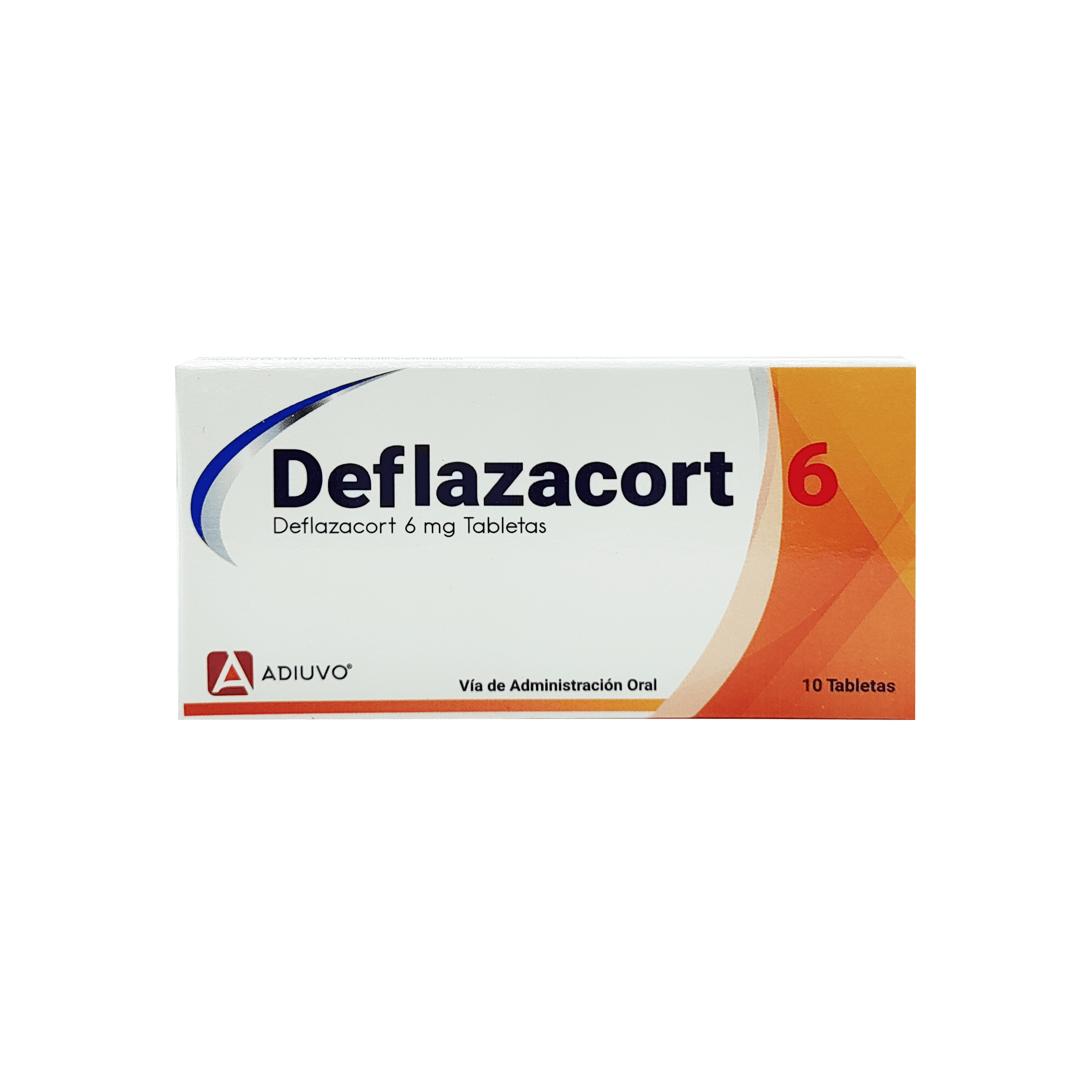 1641 Deflazacort Adiuvo 6 mg , 1 de 10 Tabletas