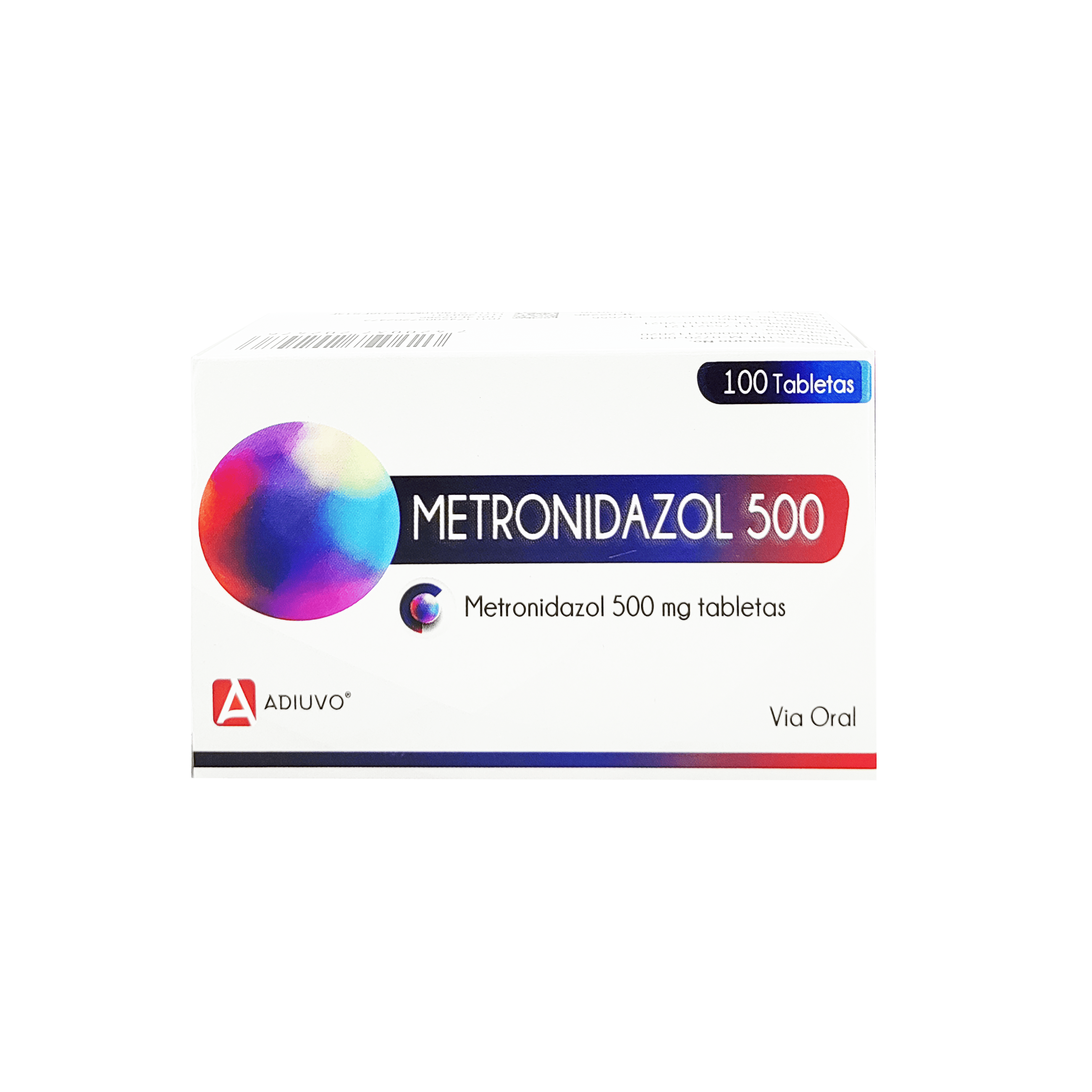 1644_Metronidazol Adiuvo 500mg , 1 de 100 Tabletas