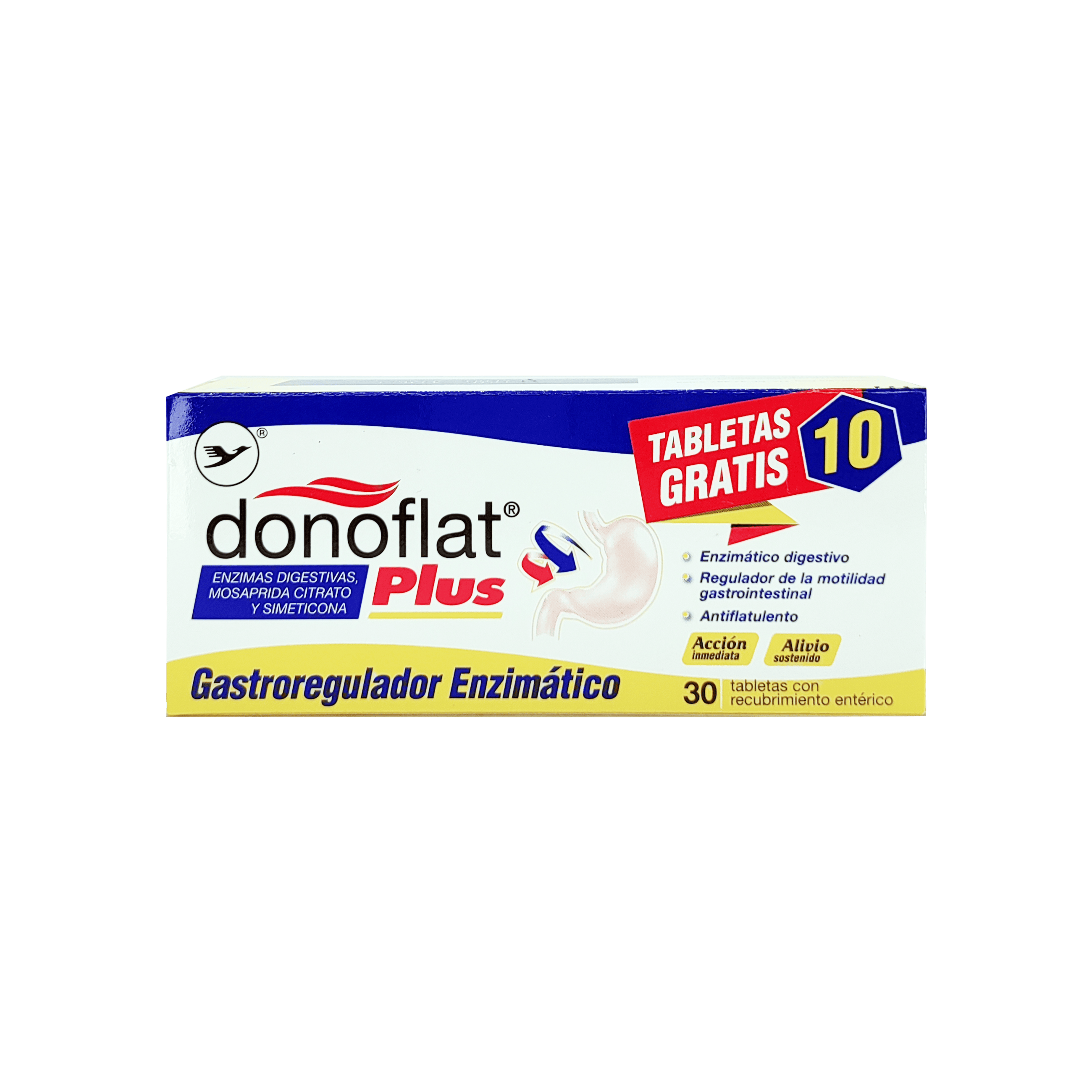 2014_Donoflat Plus, blister 10 tabletas