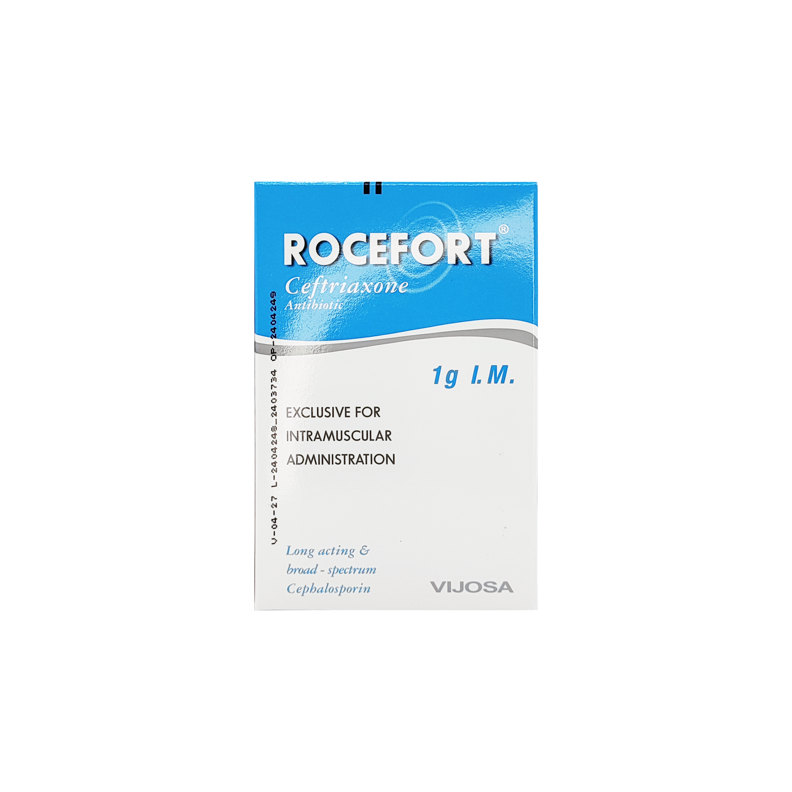 85_Rocefort 1g IM, 1 vial inyectable