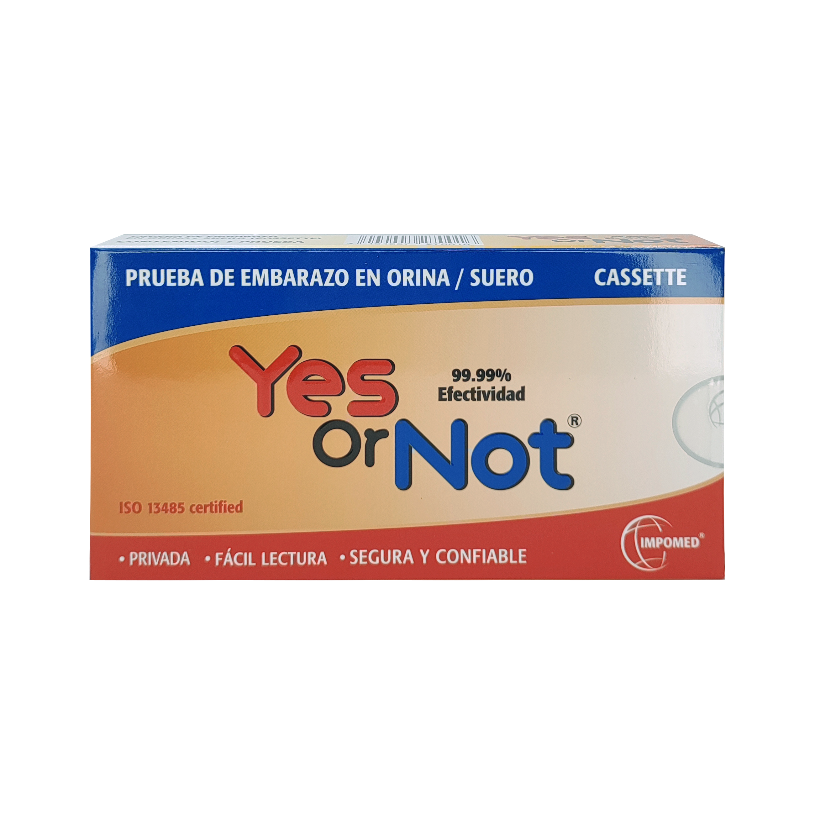 868_Prueba de Embarazo Yes or Not Cassette, unidad